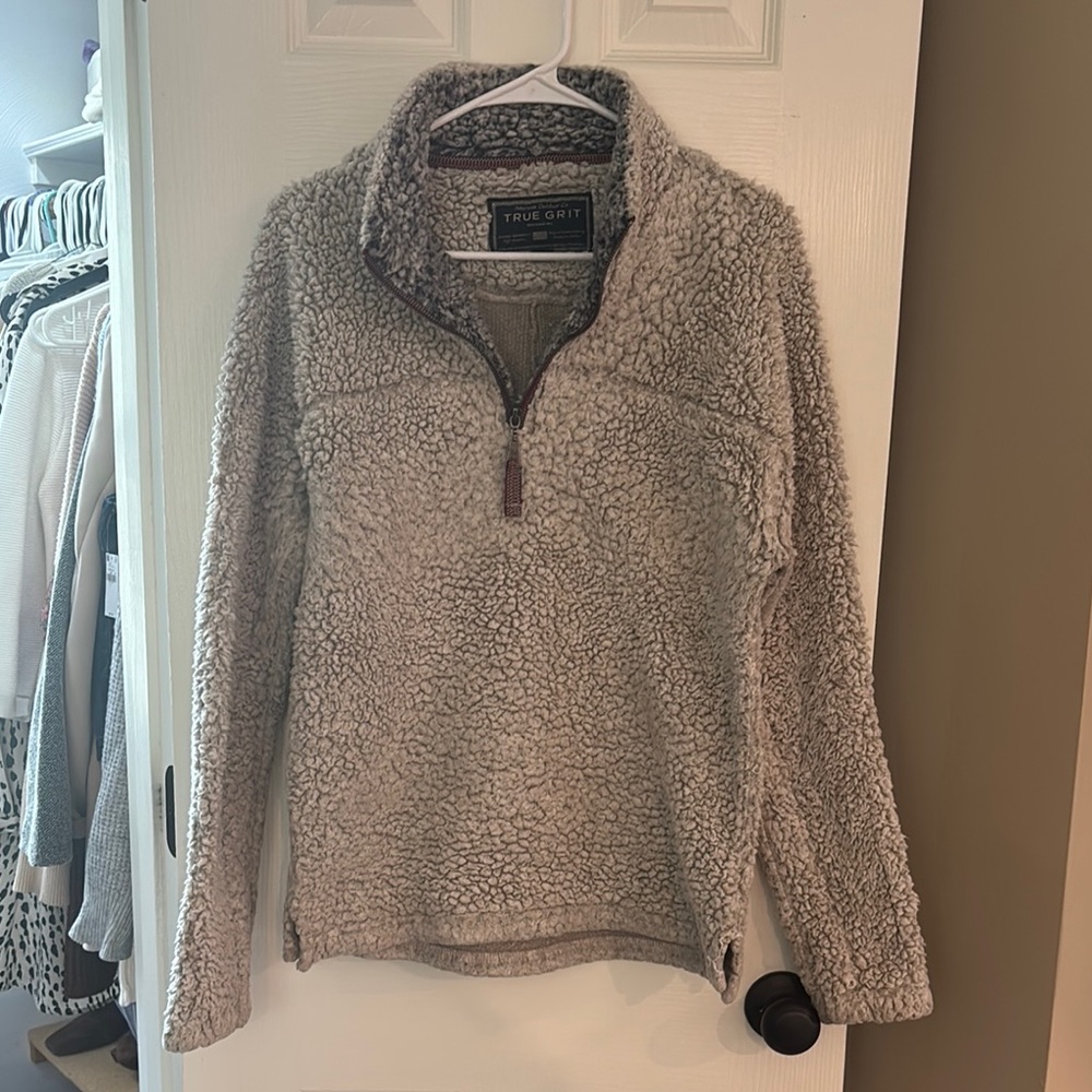 True Grit Cream Fleece Pullover